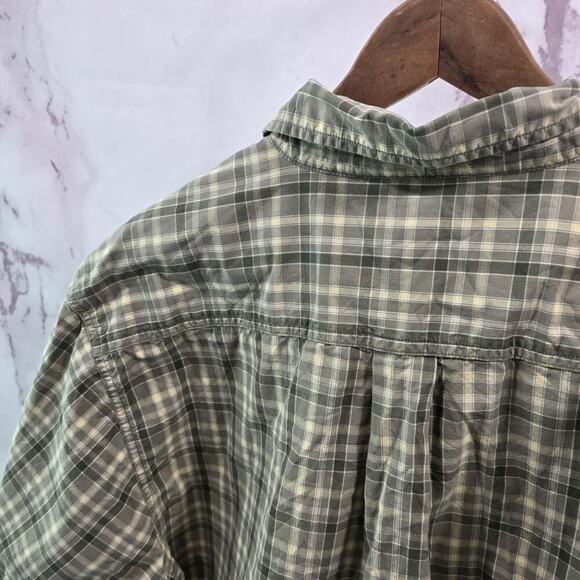Carhartt Shirt Mens Large Short Sleeve Button Up Plaid Green Collared - Picture 7 of 13